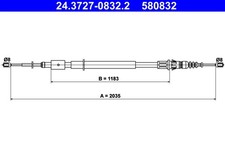ATE Bremsseil Seilzug Feststellbremse 24.3727-0832.2 für PEUGEOT 307 C4 CC 3B 3A