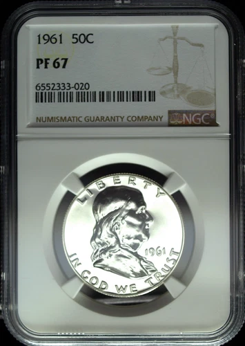 1961 NGC Proof 67 Franklin Silver Half Dollar ☆☆ Great Collectible ☆☆ 020