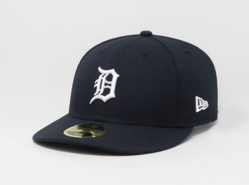 New Era 59Fifty Men Boys Cap Detroit Tigers Low Profile Navy Blue Fitted Hat