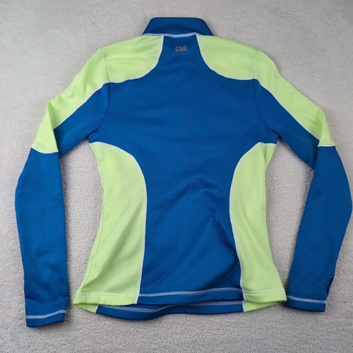 Fila Sport Jacke Damen XS blau gelb 1/4 Zip Performance Laufen sportlich - Bild 8 von 8