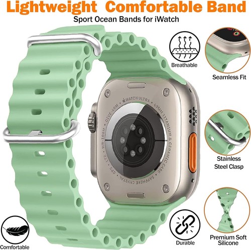 Per Apple Watch iWatch 9 8 7 6 5 4 SE Ultra 2 banda 42/44/45 mm cinturino oceano 49 mm - Foto 53 di 82