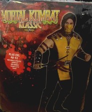 Mortal Kombat Klassic SCORPION 6 Piece Adult Costume SZ:XXL 48-52 Cosplay