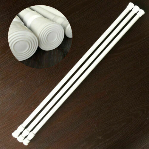 5x Gardinenstange Weiß, Ausziehbar – Für Vitragen & Leichte Vorhänge, 80-120 Cm (Set Mit Haken)