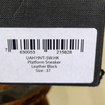 Vetemens x Swear platform black leather sneakers size 4 UK Euro 37