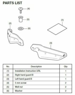 NEW OEM HONDA 20 - 25 AFRICA TWIN L1 HAND GUARD EXTENSIONS RED