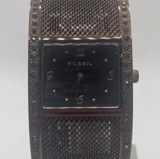 Fossil F2 Watch ES-1718 Womens 30mm Case Quartz Three Hands Analog Gem Set