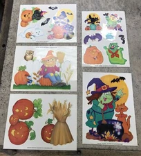 Vintage 90s 1990 1992 Halloween Window Clings - Current, Inc. Cute! Fast Ship!