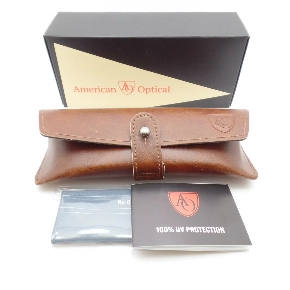 Occhiali da sole AO American Optical Original Pilot oro 23k lenti verdi opzioni nuovi - Immagine 3 di 3