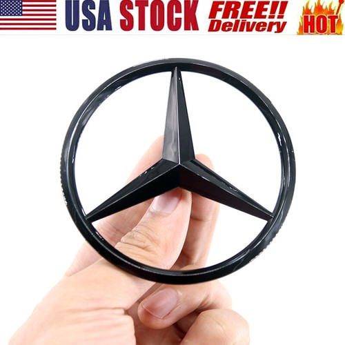 Mercedes C Class W206 Boot Lid Star Badge Rear Gloss Black C300 C43 AMG 2022-24 - Picture 6 of 6