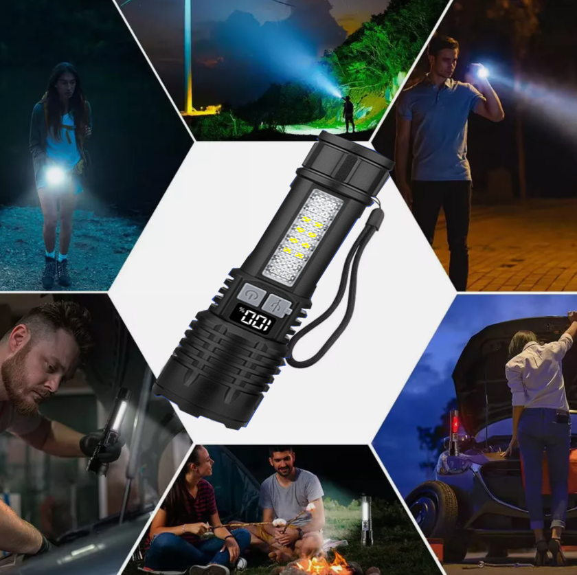 2x990000000Lumen Super Bright LED Flashlight Tactical Rechargeable Lights*