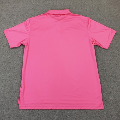 Peter Millar Summer Comfort Shirt Mens XL Golf Polo LOGO Solid Pink - Picture 8 of 10