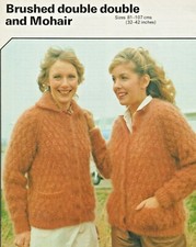 972 LADIES MOHAIR CARDIGANS 32-42" 81-107cm VINTAGE KNITTING PATTERN COPY