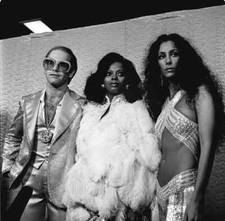 Diana Ross With Cher And Elton John Posing For Photo 4x6 Picture Celebrity Prin