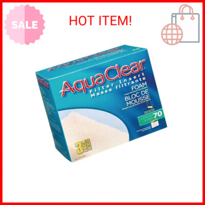 Aqua Clear AquaClear Foam Filter Inserts, 3 Pack   Replacement Mechanical and Bi