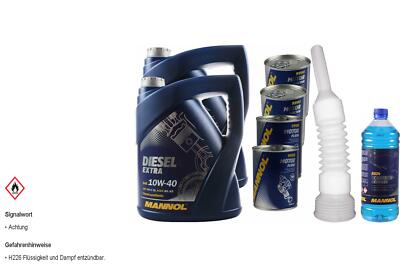 10L MANNOL Motoröl SAE 10W-40 DIESEL EXTRA inkl. Additiv Auslaufschlauch