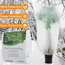 Plant Cover Freeze Frost Proteaction Bags with Drawstring 108" x 84" Winter Tree