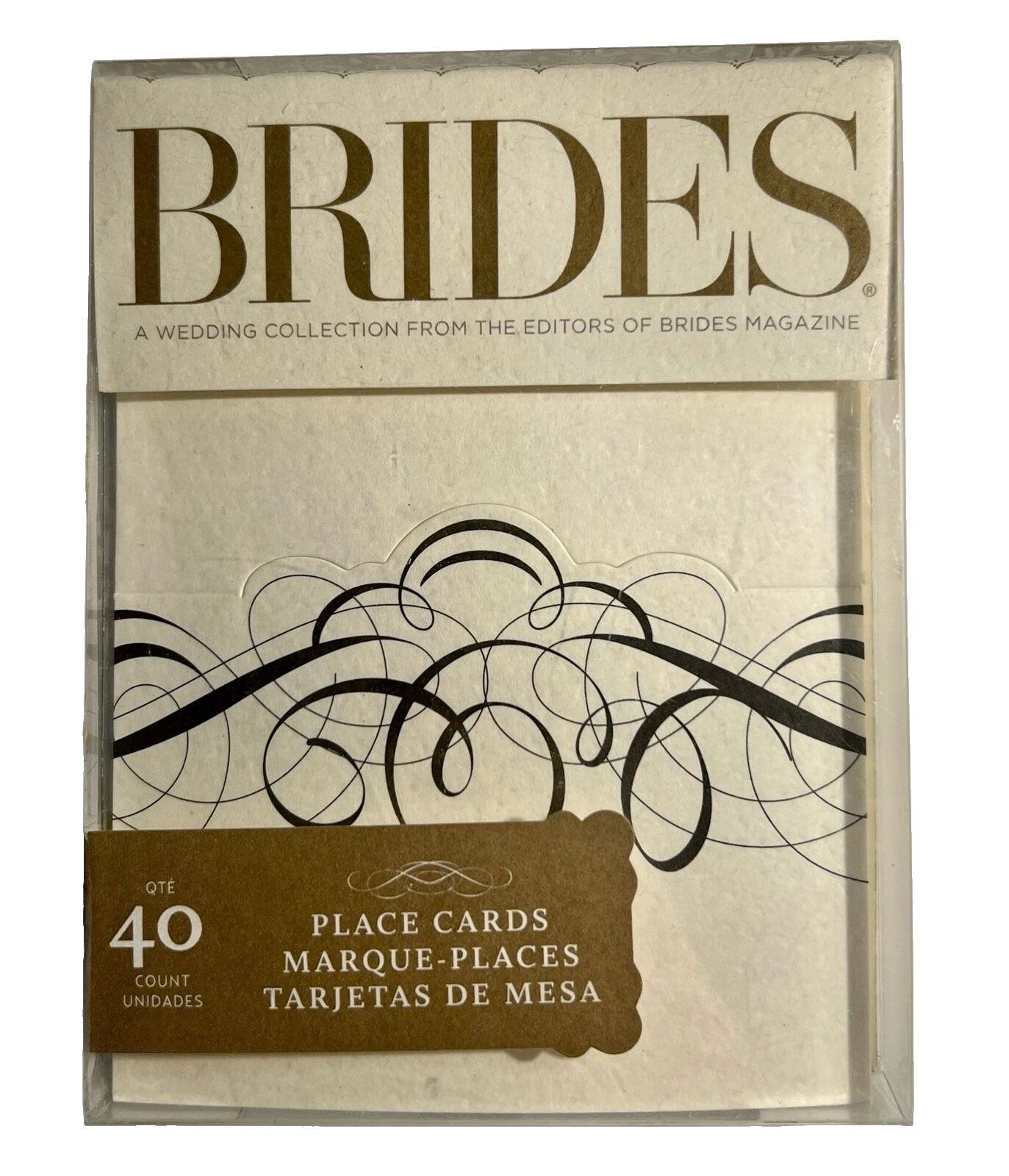 Cartões de Local de casamento preto