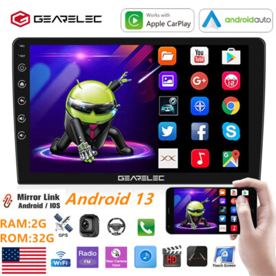 10'' Android 13 Carplay Car Stereo Radio GPS WiFi FM 2Din Touch Screen MP5 Player