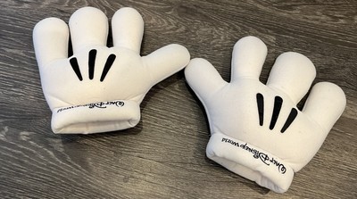 Disney Parks White Mickey Mouse Gloves Plush Hands Costume Adult 1 Set ...