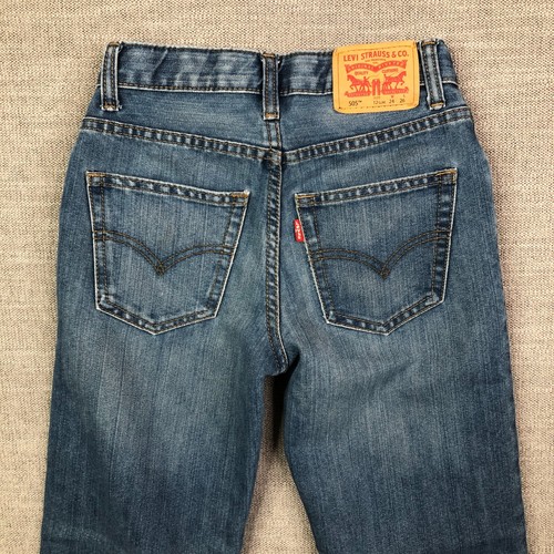 Levi's Jeans Boys 12 Blue 505 Regular Fit Straight Leg Measures 23x25 - Picture 9 of 11