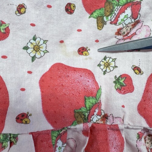Strawberry Shortcake Vintage Handmade Dress Size M/8? 1980s Pink Cotton - Picture 5 of 12