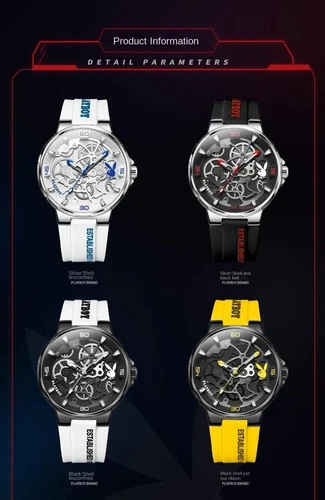 Playboy Markenuhr Trendige Wasserdicht Herrenuhr Quarzuhr - Bild 17 von 29