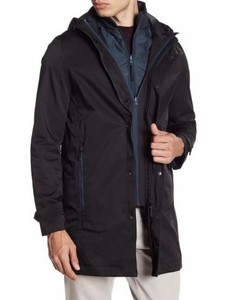 hooded mac coat