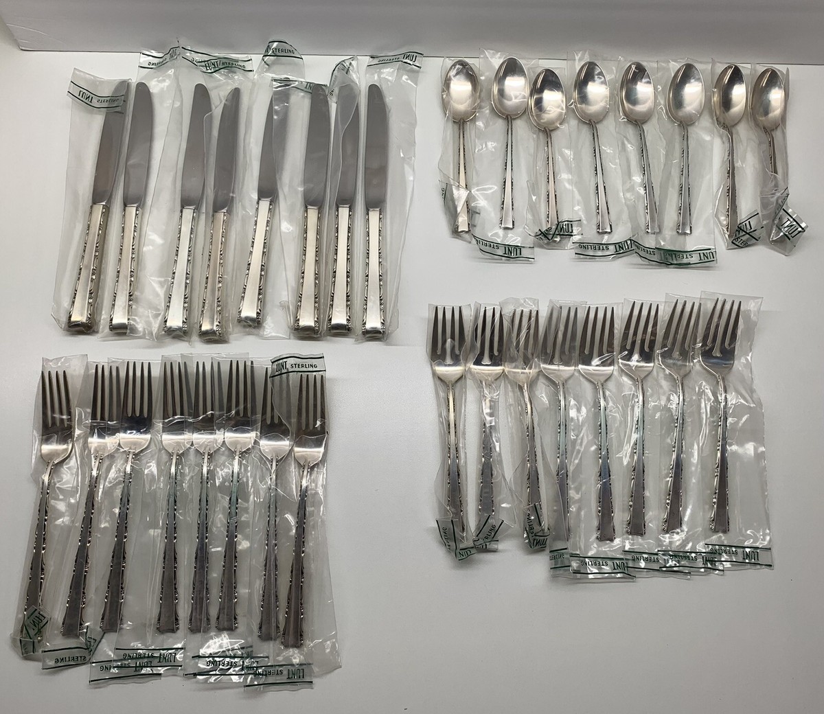 Lunt Madrigal 32 Piece Sterling Silver Flatware Set Sealed | eBay