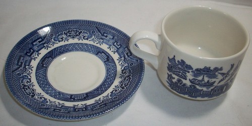 Churchill England BLAUE WILDE Tasse & Untertasse: EXZ: NR - Bild 2 von 3