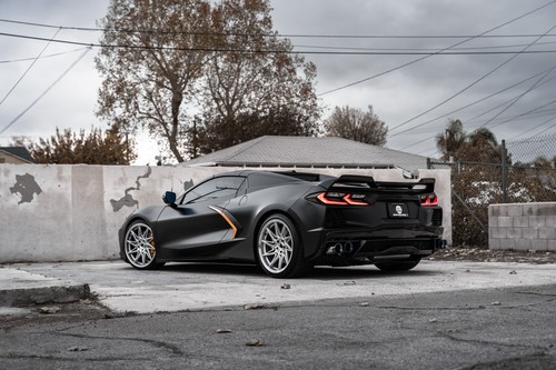 20/20''Blaque Diamond BD-F20 Brushed Silver Staggered Concave Wheels Corvette C8 - Picture 12 of 19