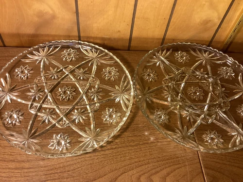 Vintage Elegant EPC Prescut Star Of David Relish Dish/Serving Platter~Lot Of 2