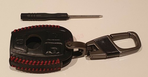 AU Leather Car Key Cover Case For Mercedes Benz W203 W210 W211 W124 AMG - Picture 5 of 9