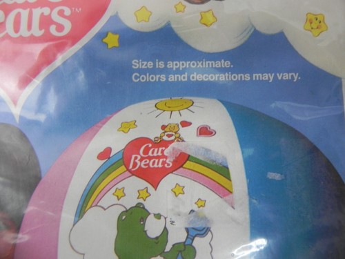 Vintage Care Bears 20" Inflatable Beach Ball Swimming Pool Water Toy NOS Coleco - Picture 3 of 10