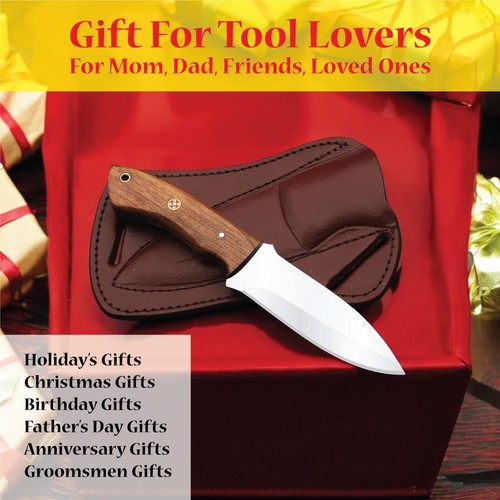 Fixed Blade Hunting Tracker Knife, Stainless Steel Blade Bushcraft Knife. - Picture 7 of 10