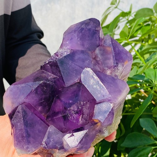 4,57 libbre ametista naturale a grappolo cristallo di quarzo spina dorsale esemplare minerale guarigione - Foto 9 di 22