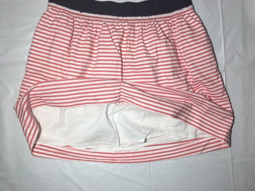 J.CREW Factory Stripe Market Skirt coral white Stripe Cotton Size 6 style 41674 - Picture 3 of 5
