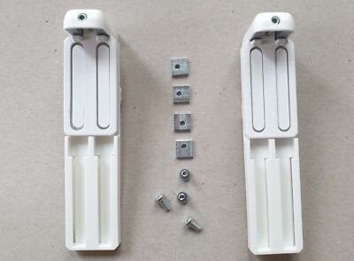 2er-Set Klemmträger mit Versatz / Adapter für Rollo, Jalousie extra lang + flach