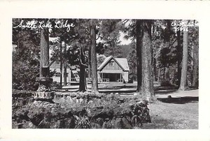 Shuttle Lake Lodge Near Sisters Oregon Real Photo Rppc Vintage