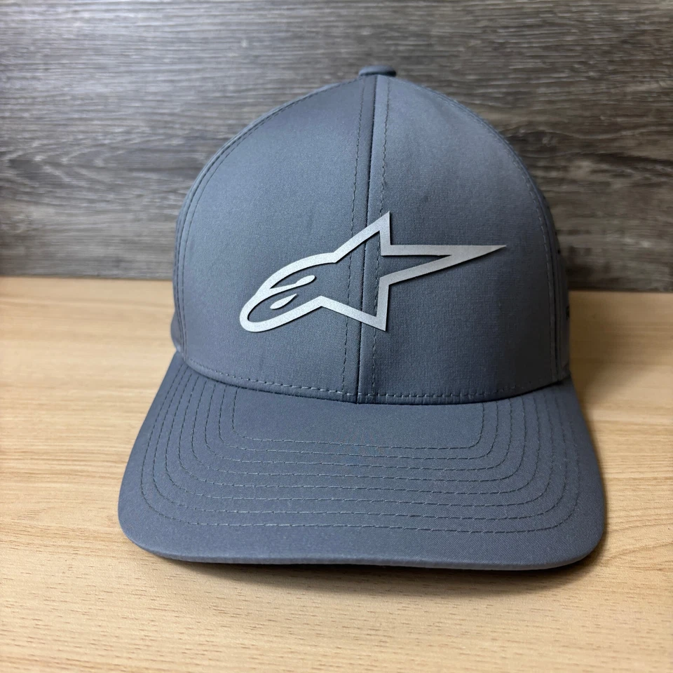Gorra Alpinestars ajustada L/XL gris gorra de béisbol rendimiento automovilístico Foto 2 de 4