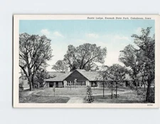 Postcard Rustic Lodge Keomah State Park Oskaloosa Iowa USA