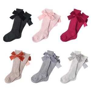baby girl long socks with bows