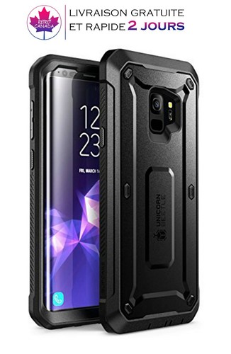 Coque, Etui, Housse pour Samsung Galaxy S9 avec film protecteur d'écran intégré