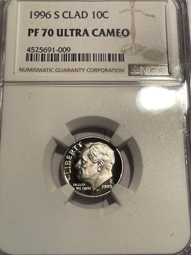 1996 S Clad Dime Proof NGC PF 70 Ultra Cameo