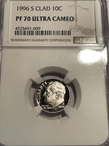 1996 S Clad Dime Proof NGC PF 70 Ultra Cameo