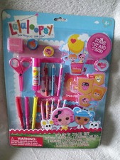 LalaLoopsy Stamp  Color Set Stamp/Scissor/Pencil And More New