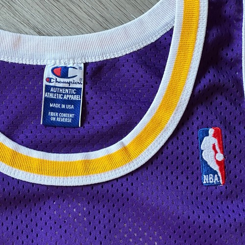 Authentic Nick Van Exel Los Angeles Lakers Jersey 48 XL Champion - Picture 5 of 6