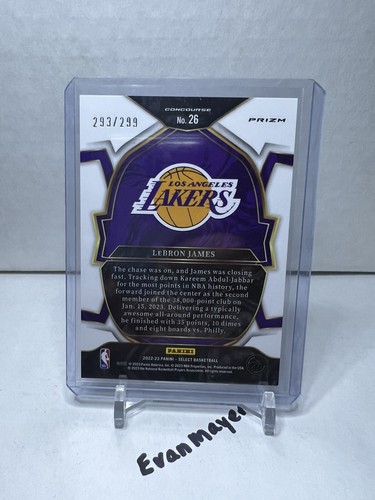 2022-23 Panini Select SP Blue Prizm-LEBRON JAMES /299 Concourse #26 LAKERS - Picture 2 of 2