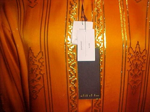 NEU MIT ETIKETT HERREN CREME DE SEIDE METALLIC SEIDE HEMD STIL ROYAL ORANGE 5474 LETZTE 4XLARGE. - Bild 9 von 9
