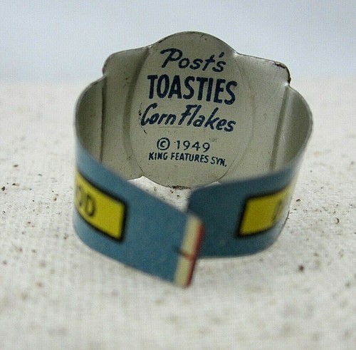 1949 Post Toasties Dagwood Litografía Anillo Litografía Postes Corn Flakes Rubia - Imagen 3 de 6