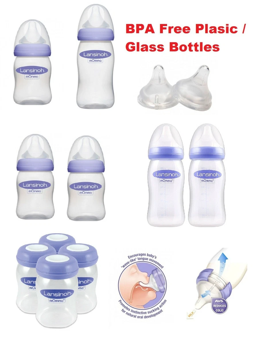 LANSINOH BABY STORAGE/ FEEDING BOTTLES / NATURALWAVE SLOW MEDIUM